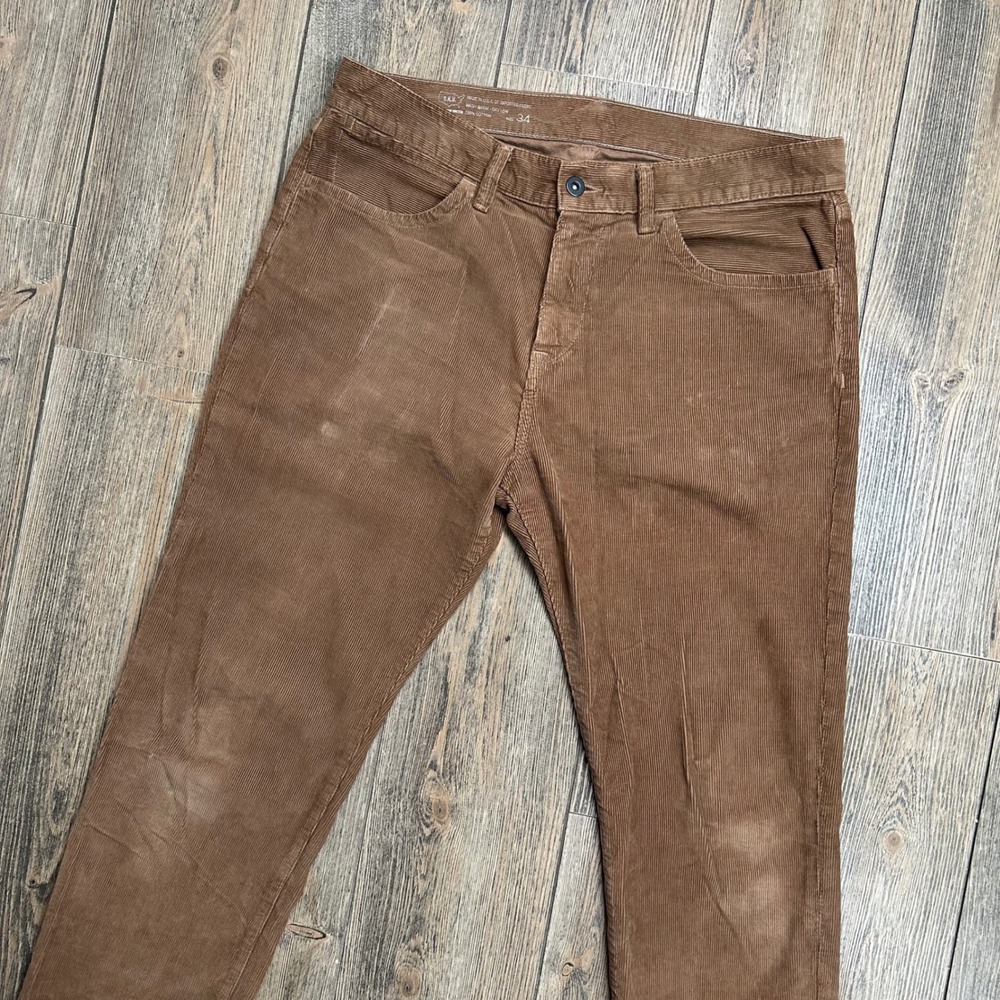 Save Khaki United SKU Brown Corduroy Pants Mens Size 34x32 Made in USA Cotton